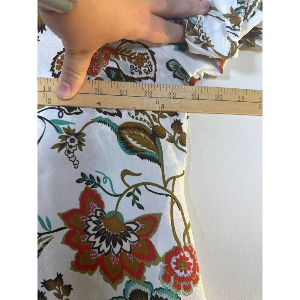 BloomChic Plus Size 18-20 Floral Peplum Blouse 3/4 Sleeve Multicolor withPockets - Picture 9 of 12